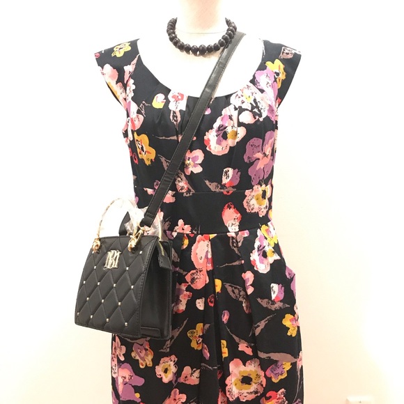 Badgley Mishka Studio black vegan leather mini quilted handle bag. NWT. - Picture 3 of 11